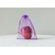 Purple Organza Drawstring Bags With South Korea Silk For Wedding Party