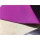 Waterborne 0.60mm Pu Synthetic Leather With Suede Fabric Backing Fuschia Color