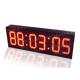 Super Brightness Red Digital Clock , Digital Time Clock For Train Station