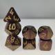 Board game RPG Dice Set Hand 7 Piece Light weight Sharp Metal Polyhedral Black