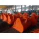 V Shaped Kubota Excavator Bucket Ditch Cleaning Durable With Side Protective Plate