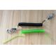 Double Swivel Hook Coil Extension Tool Tether Black PU Coated Stainless Steel Inside Security Cord