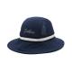 Cotton Fabric Outdoor Unisex Flat Brim Bucket Hat Blue Color Custom Logo