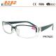 2018 new style  reading glasses ,made of PC frame ,plastic hinge and personality temple