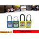 20 Mm Mini ABS Xenoy Nylon Steel Cable Shackle Safety Lockout Padlocks With Masterkey