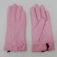 Fashion pink genuine sheepskin leather gloves for ladies