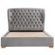 Hotel Durable Leather Tufted Queen Bed Multipurpose Nordic Deisgn