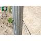4M Galvanised Steel Vineyard Posts With W - Shaped Section Silver Color