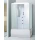 Steam Rectangular Shower Stalls with White Transparent Tempered Glass