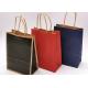Custom Printed Luxury Paper Bags , Black Paper Gift Bags With Handles