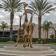 Gnee Garden Life Size Large Outdoor Bronze Sculpture Giraffe Shaped Customized