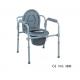Bedside Handicapped Folding Commode Chair , Adult Toilet Potty Portable Commode Chair Elevated Seat