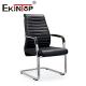Chrome Black Executive Leather Office Chair Without Wheels For Home Office