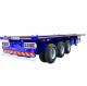 Triaxle Trailer  | 3 Axle 40 Ft Flatbed Semi Trailer Container Carrier Transport for Sale