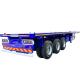 Triaxle Trailer  | 3 Axle 40 Ft Flatbed Semi Trailer Container Carrier Transport for Sale