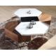 Modern living room painted coffee table with swivel top