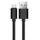 Black Color 3A USB Charging Data Cable Nylon Braided RoHS CE Certified