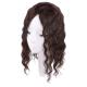 Top Human Hair Ladies Dark Brown Long Wavy Curly Silk Top Clip In Hair Toppers for Women