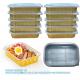 Aluminum Foil Pans With Lids 10pack Heavy Duty 2LB Foil Pan 8.5×6 Disposable, Microwave & Oven Safe Cooking