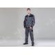 Comfortable Heavy Duty Work Suit Jacket Pants Suit Black And Gray Contrast Colors