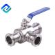 Manual T / L Port Tri Clamp Connection Casting Ball Valve