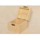 Small Hinged Custom Wooden Gift Boxes Solid Timber Jewellery Box , Gift Packing Unfinished Pine Storage Box