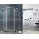 Mirror Color Diamond Glass Shower Enclosures Frameless With Stainless Steel Support Bar