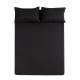 Brushed Microfiber 3 Piece Comforter Set Dark Black For Home Bedrooms