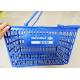 PVC Plastic Shopping Baskets With Handles , Customized Logo Grocery Store Hand Baskets