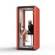 42.3 Inch Acoustic Phone Booth Red Single 2000HMM Portable Office Pod