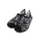 Black Irregular Pattern Lycra Non Slip Pool Shoes / Soft Quick Dry Shoes For Men