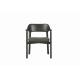 ODM Contemporary Dining Arm Chairs Modern Accent Armchair With Black Metal Legs