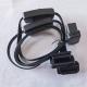 Flat Ribbon Obdii Splitter Cable , Y Splitter Obd Diagnostic Cable With Switch