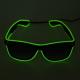 Neon Wire Black Lens Luminous LED Glasses With 2AA Battery Pack