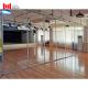 65mm Clear Glass Movable Wall Room Dividers With Aluminum Track