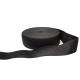 Black Polyester Knitted Elastic Tape 2.5cm Wide Knit Elastic For Garments