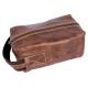 New Handmade Leather Dopp Kit Bag Man Cosmetic Bag Genuine Leather Toiletry Kit Custom Gift Leather Toiletry Bag