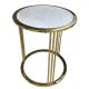 Brass / Gold Glass Living Room Coffee Table Decoration For Hotel Bedroom