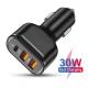 30W PD Fast 3 USB Car Charger QC3.0 Universal For IPhone 12V 1.5A