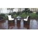 Outdoor Garden Brown PE Rattan Obelisk Chair With Aluminum Frame