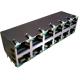 1-1840257-2 Rj45 Stacked Connectors 2x6 MAG45 Gigabit Ground SHIELD 1-1840257-3