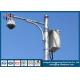 Road Street Cctv Camera Pole , Traffic Light Steel Hot Dip Galvanized Pole