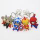 3D Cartoon Anime Captain America Rubber Keychain Custom  Metal Key Ring Pvc Key Chain For School