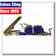 Lockable Vehicle Tie Down Straps , 75mm X 9mtr Trailer Ratchet Straps