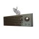 Programmable IP65 150mA Industrial Metal Keyboard With Trackball