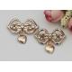 LHZ1004 Zinc Alloy And Rhinestone Shoe Accessories Buckle Replacement Bow Shape