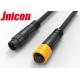Jnicon M12 Push Locking 10A Waterproof Connectors Male Female Molded 2 Pin