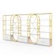 Versatile Cosmetic Luxury Display Cabinets MultiLayer Marble Shelving Golden Body