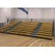 School Auditorium Retractable Gym Seating , Timber Bench Retractable Tiered Seating