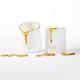Household Wedding Candle Holder Pottery , Luxury Gold Candle Jar With Spout